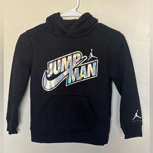 Nike Hoodie Boy Large(6-7)  Jumpman Jordan Spell Out Swoosh Gym Youth Sweatshirt